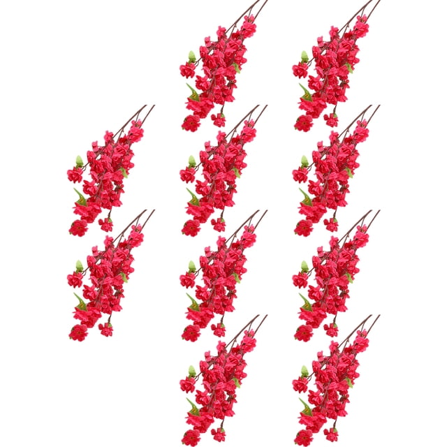 Wosthever 10 piezas flores artificiales Rosa roja