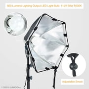 LINCO 2 Pack LED Photography Photo Table Top Studio Lighting Kit- 30 Seconds to Storage AM115
