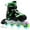 Green, variant on JZY Youth Inline Skates with 8 Glowing Light-Up Wheels,Durable Aluminum Frame for Beginners,For Boys & Girls Ages 5-12,For Indoor and Outdoor Skating