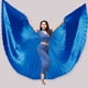 thumbnail image 2 of Wosthever Ala de danza del vientre de 360 ​​grados con palo telescópico Disfraces para adultos Mujer Profesional Espectáculos de Halloween Festivales Kits de decoración para fiestas Azul oscuro Wosthever HA083921-06, 2 of 6