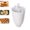 White#1pcs, variant on Hand Squeezed Donut Maker Dispenser Manual Batter Dropper, Food Grade Plastic Doughnut Pastry Mold, Multi-Purpose Reusable Tool for Homemade Donuts Pancakes Breakfast Snack DIY Baking