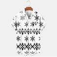 thumbnail image 2 of Mens Manga Corta Botón Abajo Camisas, Navidad Impreso Turndown Cuello Blusa, Top de Moda Casual, 2 of 3