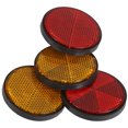 thumbnail image 3 of 4 reflectores delanteros redondos para coche, reflectores de advertencia para motocicleta y bicicleta, 3 of 4