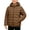 Coffee, variant on BXJX Boys Hooded Puffer Jackets, Full Zip Long Sleeve Warm Fall Winter Outerwear with Pockets Gray Size 14/16 T