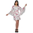 thumbnail image 2 of Moomaya Printed Short Bride Getting Ready&nbsp;Dress&nbsp;Bell Sleeves&nbsp;Bathrobe&nbsp;Women Wrap, 2 of 6