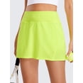 thumbnail image 2 of Falda CRZ YOGA Plisada de Tenis Cintura Alta Amarillo Neón, 2 of 6