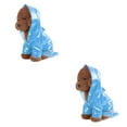 thumbnail image 3 of Shengyu Imperméable en Cuir PU pour Animaux de Compagnie Imperméable à Capuche Réfléchissant Coupe-Vent Vêtements pour Animaux Bleu TG 2Ensemble, 3 of 6