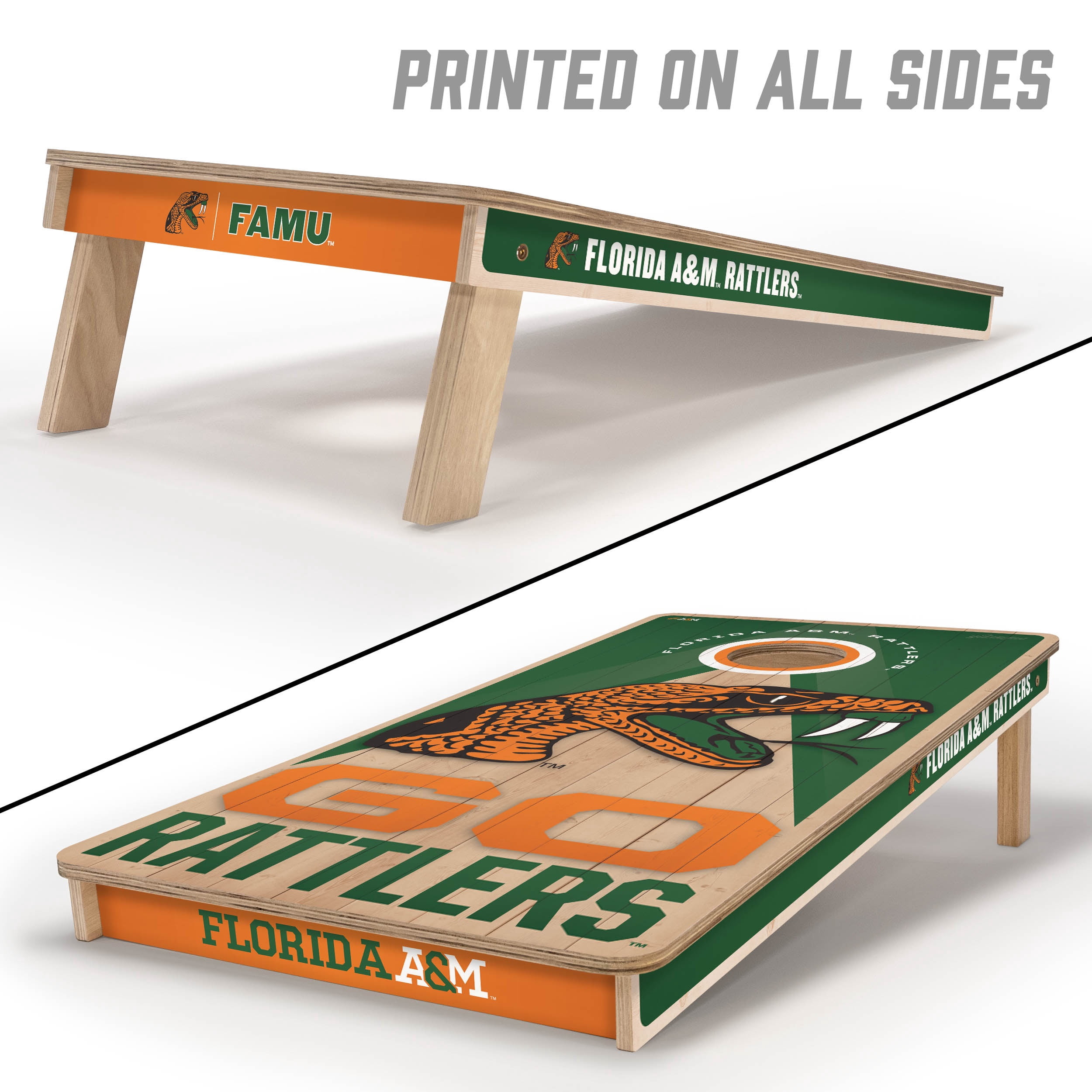 YouTheFan NCAA Florida A&M Rattlers 2x4 Slogan Series Cornhole NO BAGS