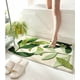 thumbnail image 1 of Alfombra de baño ZGXL con hojas verdes de microfibra, 45 x 65 cm, antideslizante, 1 of 7
