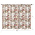 thumbnail image 5 of Pioneer Flower Floral Print Pattern Shower Curtain 84"x72", Bathroom Decorative Shower Curtain Set with 12 Hooks, Waterproof Washable, 5 of 6