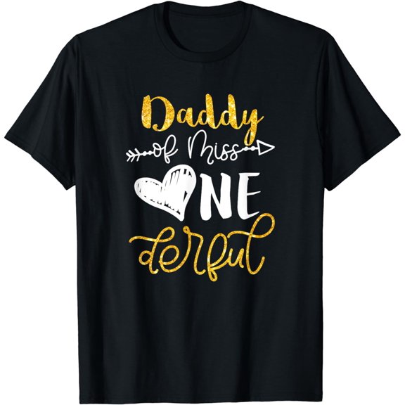Daddy Of Miss Onederful Shirt Cute Dad 1st Birthday Of Girl