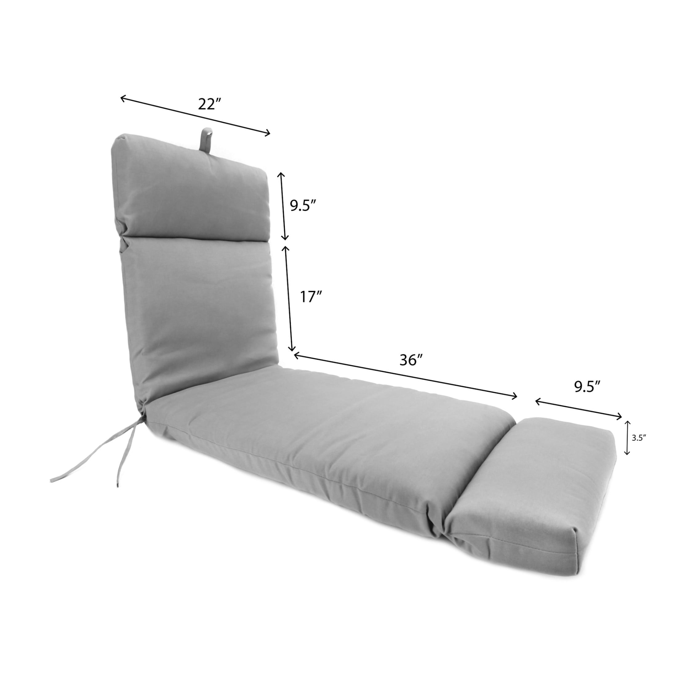 Jordan Manufacturing 72" x 22" Dresden Midnight Navy Damask Rectangular Outdoor Chaise Lounge Cushion with Ties and Hanger Loop