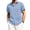 Blue, variant on Men's Button Down Shirt Linen Short Sleeve with Pocket