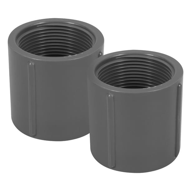 2 piezas de conector de tubería roscado de PVC, adaptador de tubería, piezas de conexión para tubería