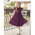 thumbnail image 6 of Arshiner Tween Girls Summer Dress Formal Ruffle Sleeve A Line Casual Elegant Dresses with Belt, 6 of 6