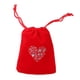 thumbnail image 3 of Paquete de 10 bolsitas navideñas de terciopelo con cordón ajustable en forma de corazón para joyería, dulces y regalos de boda. Rojo brillante, 3 of 6