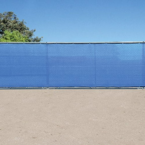 8'x50' 3rd Gen Royal Blue Fence Screen Privacy Screen Windscreen Shade Cover Mesh Fabric (Aluminum Grommets) Home, Court, or Pool