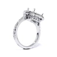 thumbnail image 3 of 1CT Pave Halo Oval Diamond Engagement Ring Setting 14K White Gold, 3 of 3