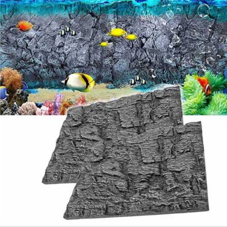 Meigar 1/2Pcs 3D Foam Rock Reptile Stone Aquarium Fish Tank Background Backdrop Board