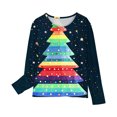 thumbnail image 6 of Odeerbi Kids Girls Fall Winter Basic Layering T-Shirt Christmas Basic Tees 3-14 Years Kids Christmas Print Pullover Long Sleeve Top Base Layer Shirt Kids Clothes Multicolor, 6 of 6