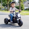 thumbnail image 2 of Gymax 6V Kids Motorcycle w/Song Story LED Headlights Accelerator Pedal&3 Wheels White, 2 of 10