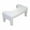 White, variant on Toilet Stool, Bathroom Footrest, Adjustable Squatting Toilet Footstool for Constipation Relief, Non-Slip Heavy-Duty Plastic Potty Stool, 6.7 Inches High, Stable and Easy to Clean