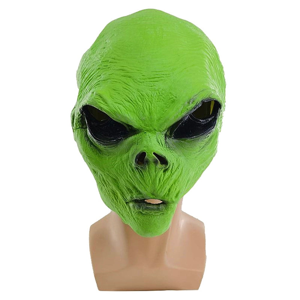 Máscara Alienígena De Látex De Cabeza Completa – Sonrisa Amarilla Realista Para Halloween, Cosplay Y Fiestas Temáticas