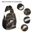 thumbnail image 2 of Mosiso Polyester Sling Bag Backpack Travel Hiking Outdoor Sport Crossbody Shoulder Bag Multipurpose Daypack for Women Men, Army Green Camouflage, 2 of 6