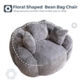 thumbnail image 3 of GOODONE Floral Shaped Bean Bag Chair,Oversized Bean bag Sofa with 3 Pillows,Ultra Soft Plush Reading Chair,Floor Sofa Suitable for Living Rooms and Bedrooms,Grey, 3 of 10