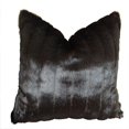 thumbnail image 1 of Plutus Tip Dyed Brown-Mink Handmade Throw Pillow, (12" x 25"), 1 of 2