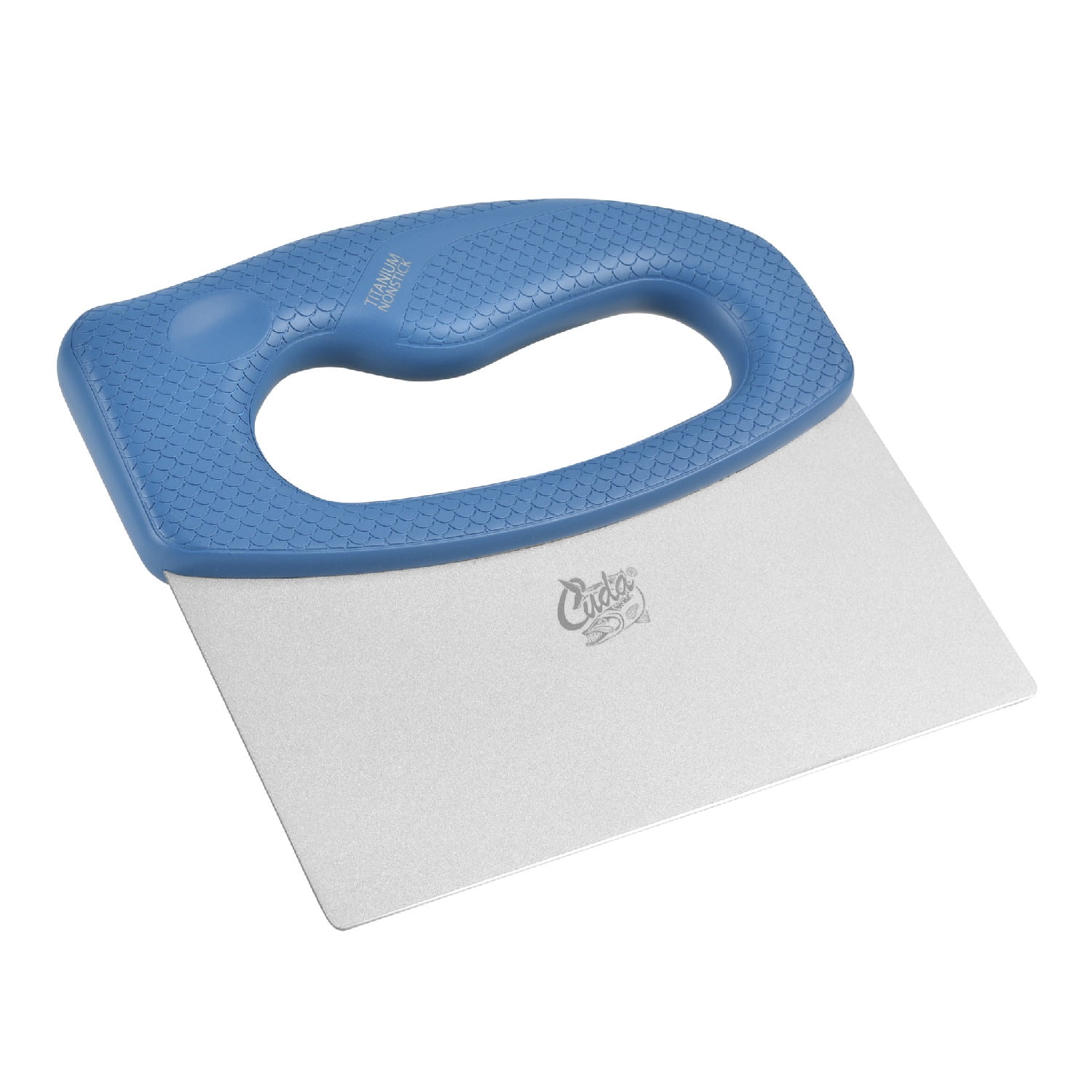 Cuda Cut and Scrape Fishing Tool, Non-Stick with Non-Slip Grip Blue Handle