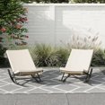 thumbnail image 2 of EastVita Garden Rocking Chair Set of 2 with Cushions, Outdoor Rattan Seaside Lounger for Patio Balcony Beach, 2 of 5