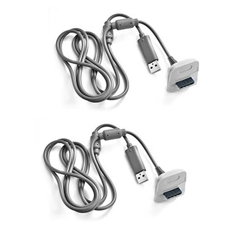 2 PCS USB Charging Cable USB Charger For Xbox 360 Wireless Game Controller 2 PCS