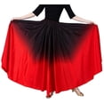 thumbnail image 5 of Elastic Waist Women Ladies Adult Satin Swing Full Circle Long Ballroom Skirt Long Full Circle Dance Skirt, 5 of 8