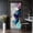 Color 1, variant on Door Stickers Peel and Stick Door Mural Abstract Geode Vibrant Pink Blue Gold Accents Removable Wallpaper 30.3''x78.7'' Self-Adhesive Mural for Kitchen Living Room Bedroom Decor