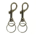 thumbnail image 4 of Jumbo Snap Clip Keychain Ring Silver 2pcs Swivel Round Eye Lobster Clasp Hook, 4 of 4