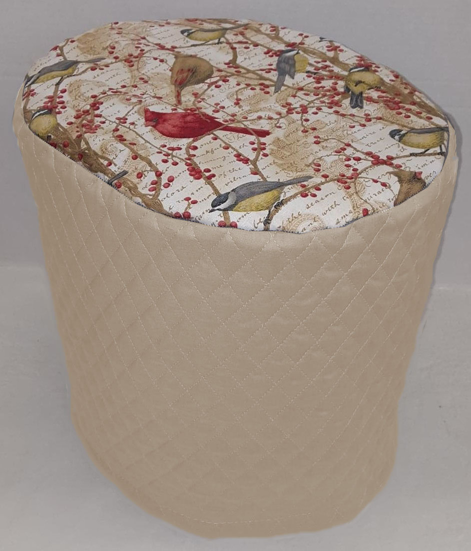 Quilted Birds & Berries Food Processor Cover by Penny's Needful Things