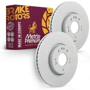Metrix Premium Front 2PCS Coated Vented Disc Brake Rotor Fits Kia Optima, Hyundai Tucson, Hyundai Sonata, Kia Sportage