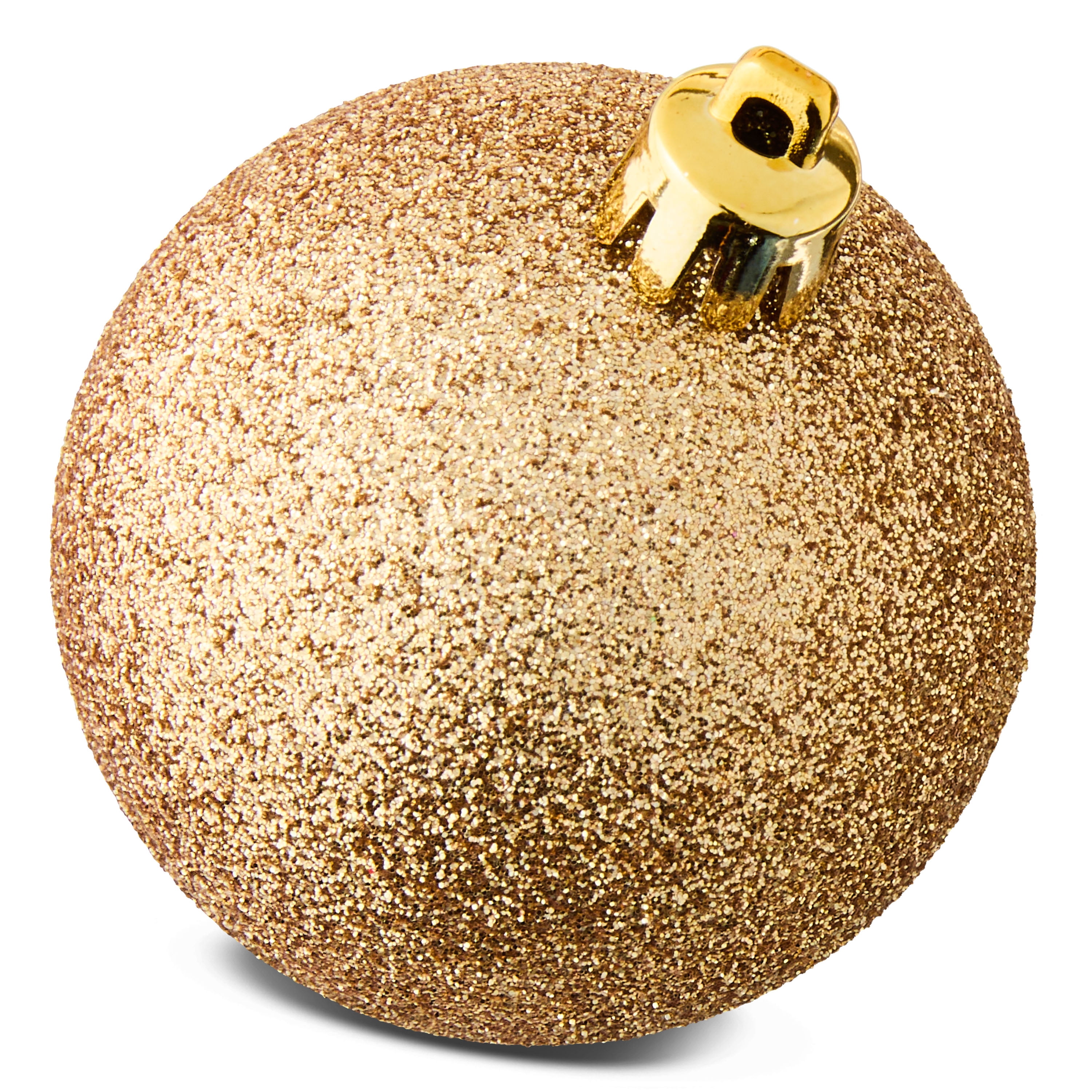 24-Count Gold Shatterproof Multi-Textured Christmas Ornaments, 2.36 in, by Holiday Time