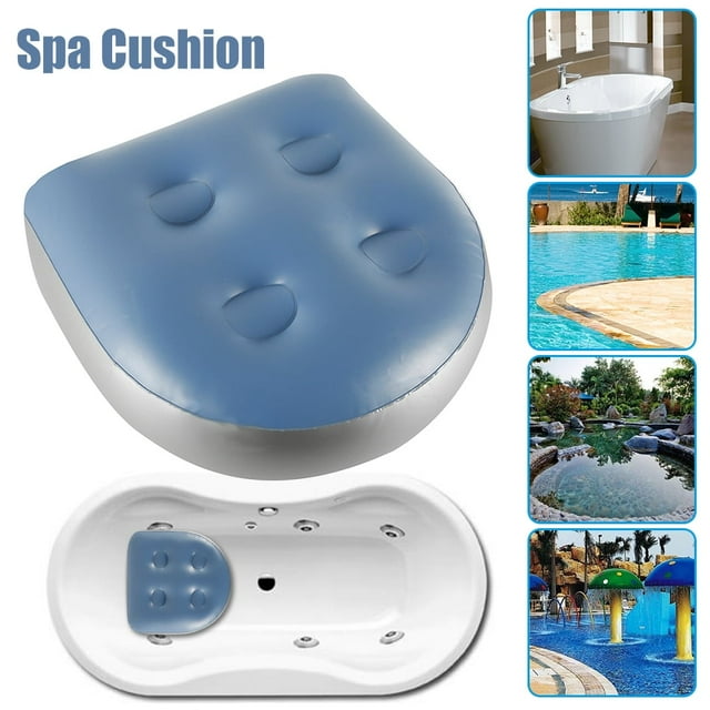 Spa and Hot Tub Booster Seat Pad Soft Back Support Inflatable Bathtub Massage Cushion with Suction Cups Multifunctional Hot Spring Cushion for Adults Kids Elders Hot Tub & Spa