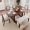 Cherry+Rubber Wood+Fabric, variant on LHYY 60"-78"Extendable Dining Table,Farmhouse Wooden Kitchen Table with Removable Leaf,Large Expanding Table for 4-8 (Cherry)
