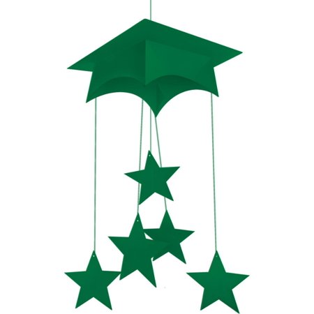 Club Pack Of 12 Emerald Green Mortarboard Graduation Cap Hat And