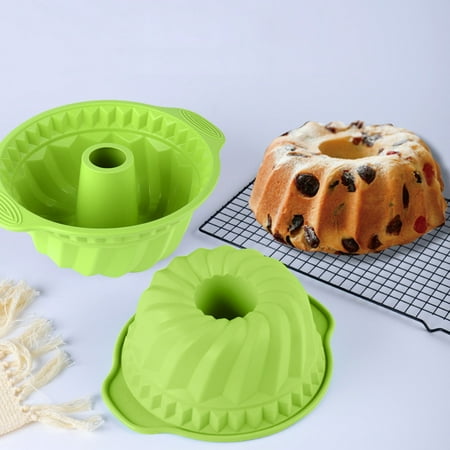 

Silicone Hollow 10 Inch Spiral Grain High Temperature Silicone Chiffon Cake Baking Supplies