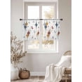 thumbnail image 3 of Blue Red Diamond Sheer Curtains 54 Inch Length 2 Panels Set Window Treatments, Modern Geometric Middle Century Rod Pocket Semi Curtains for Living Room/Bedroom/Kitchen Décor, 104"W x 54"L, 3 of 7
