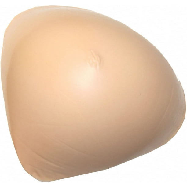 Flirtzy 92117-08 Mastectomy Triangle Symmetrical Silicone Breast Form with  Nipple, Nude - Size 08