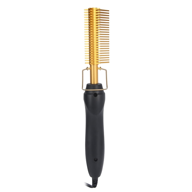 Peigne Chauffant Électrique, Redressage Réglable 3 Vitesses Brosse à Cheveux à Température, pour Rendre les Cheveux Beaux Sans Frisottis EU Plug