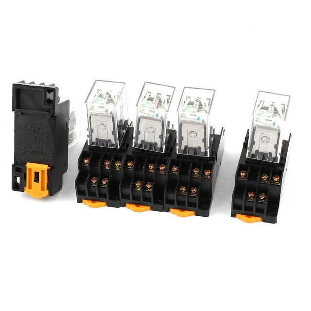 Unique Bargains 5 Pcs HF53PL DC 24V Bobine 3PDT 11Pin 35mm Rail DIN Montage Relais Électromagnétique