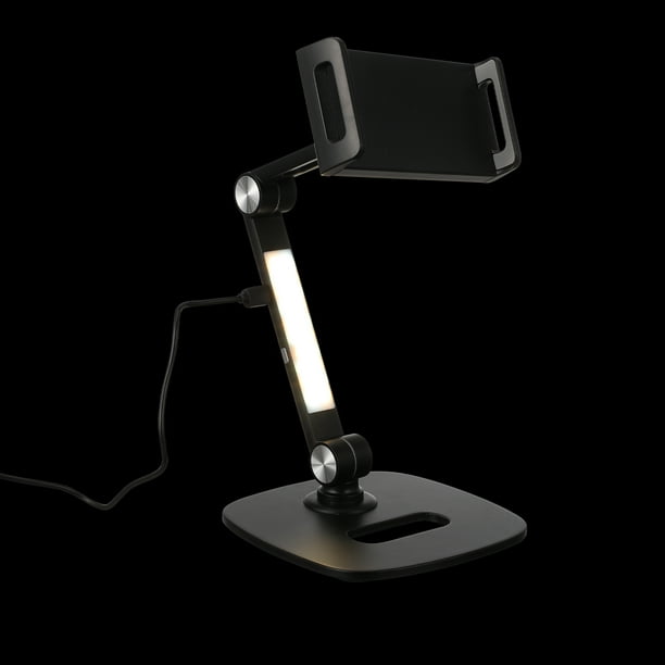 UPGRATOR 1Jgo Soporte Negro Para Tablet Y Teléfono Con Rotación De 360 Y Ajuste De
