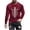 A197-Wine, variant on Kalauyu Athletic Casual Tops for Men Halloween Graphic Print Round Neck Long Sleeve Tops Casual Loose Sports Halloween Fashion Tunic Tops