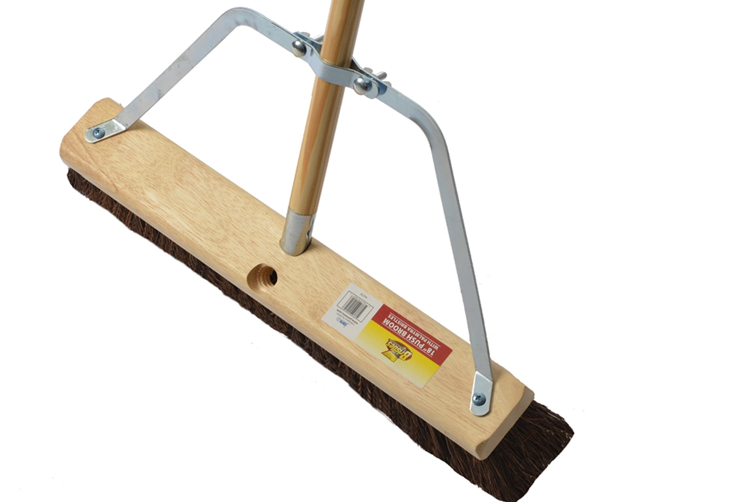 Bristles Indoor Outdoor Push Broom Cross Bar Handle Brace, Metal